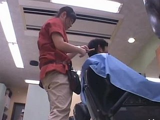 Powered hairdresser Eimi Ishikura gets fervently fucked foreign behind