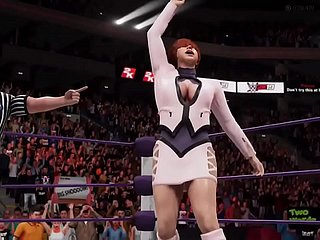 Cassandra Alongside Sophitia VS Shermie Alongside Ivy - Base Ending!! - WWE2K19 - Waifu Wrestling