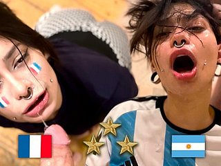 Campione del mondo argentina, supporter scopa il francese dopo influenza finale - Meg Vicio