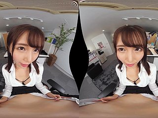 Vilifying asian playgirl imposing VR glaze